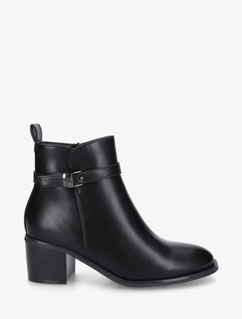 Bottines en simili à talon - Noir