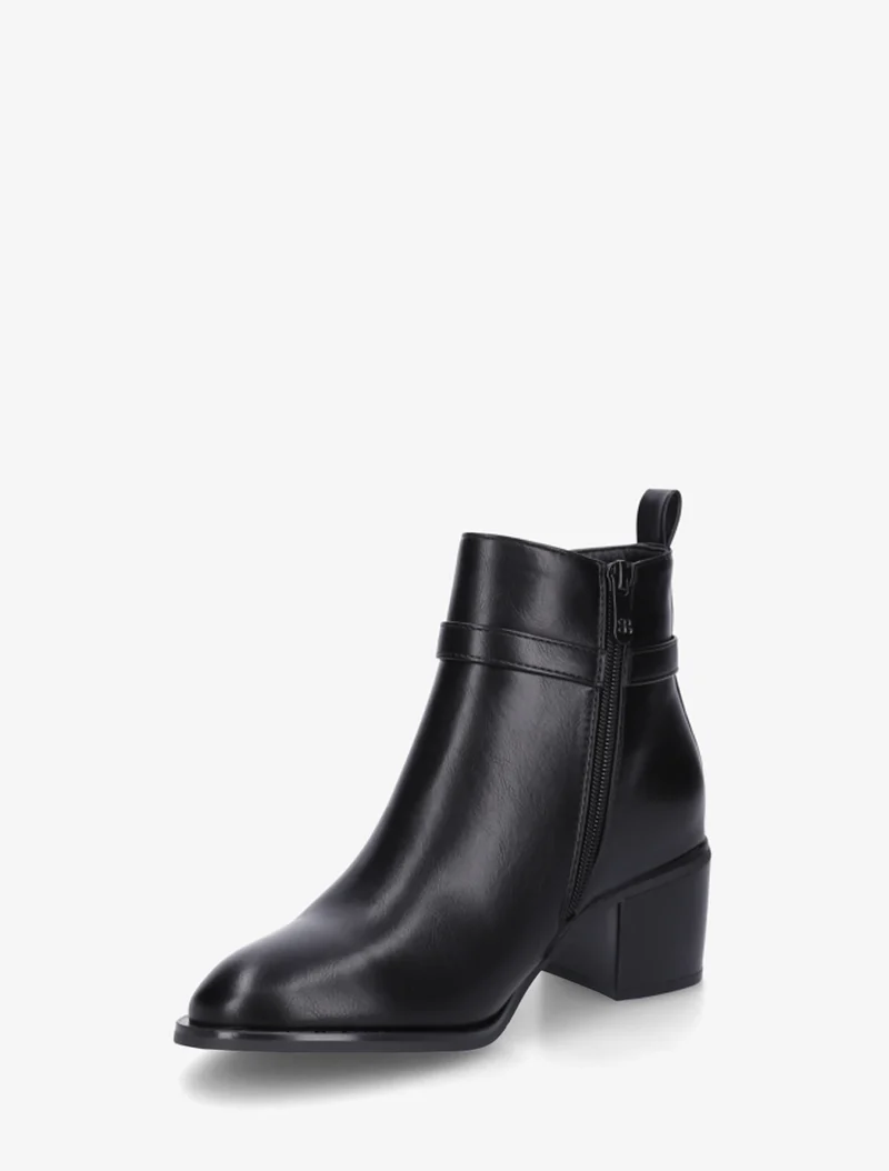 Bottines en simili à talon - Noir