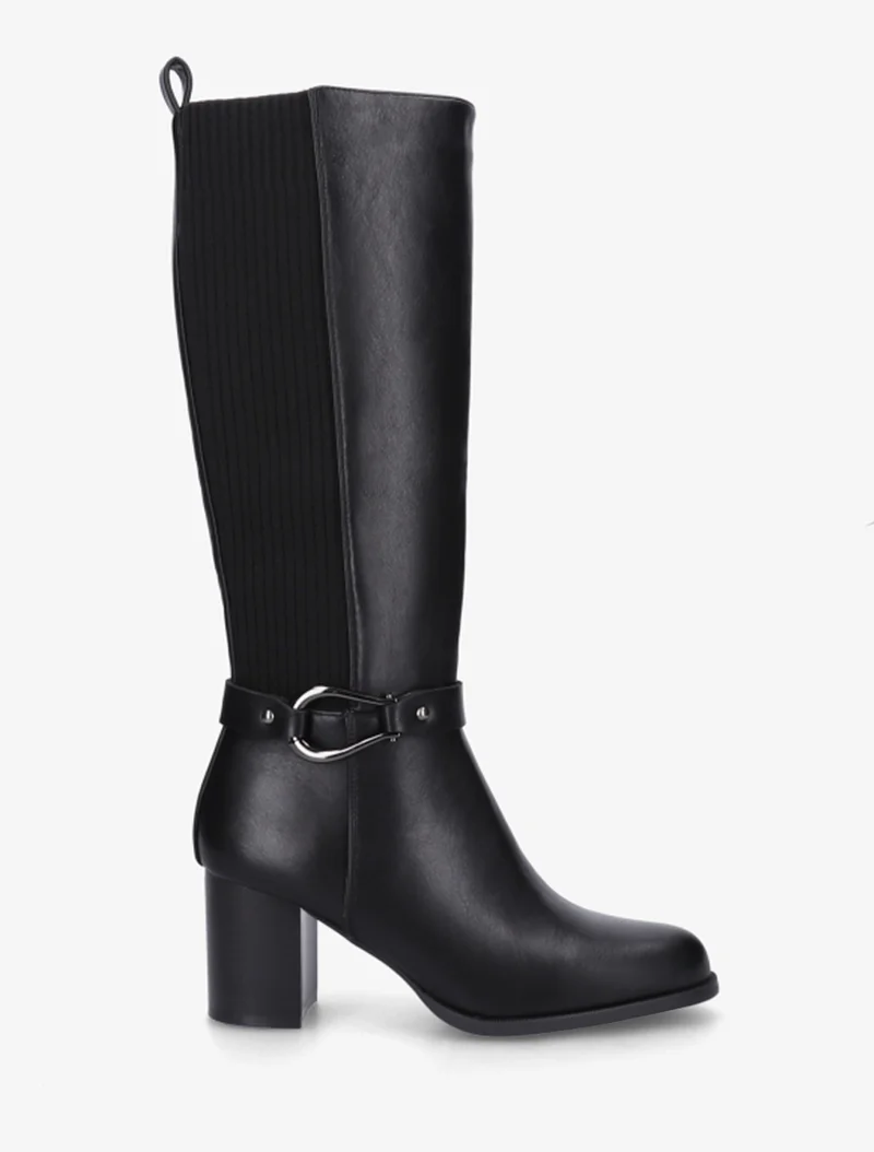 Bottes unies bimatière - Noir