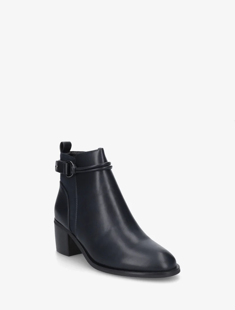 Bottines en simili et suédine - Marine