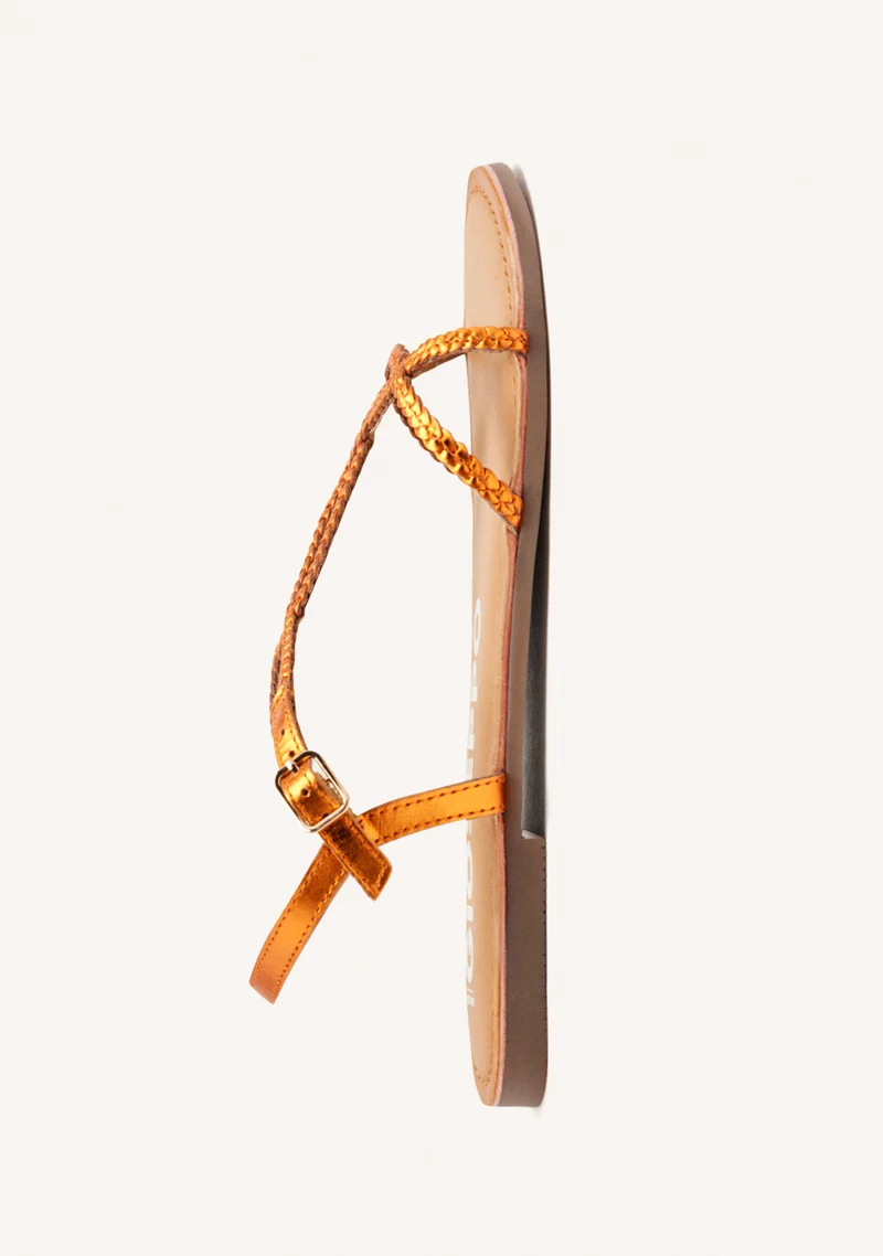 BRAIDED LEATHER SANDALS NIOAQUE