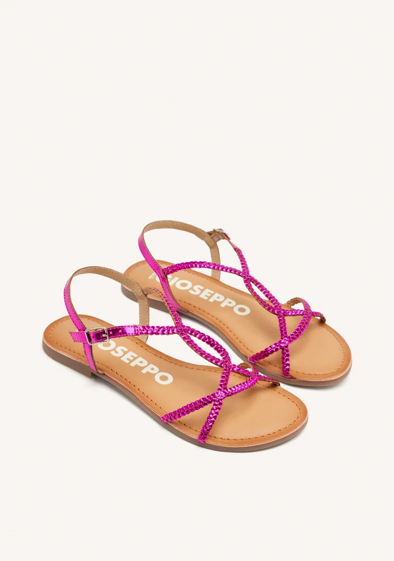 BRAIDED LEATHER SANDALS NIOAQUE