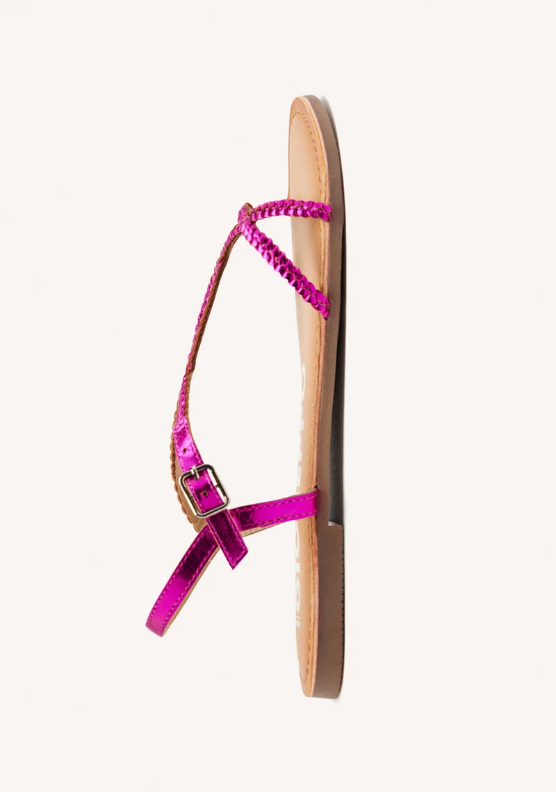 BRAIDED LEATHER SANDALS NIOAQUE