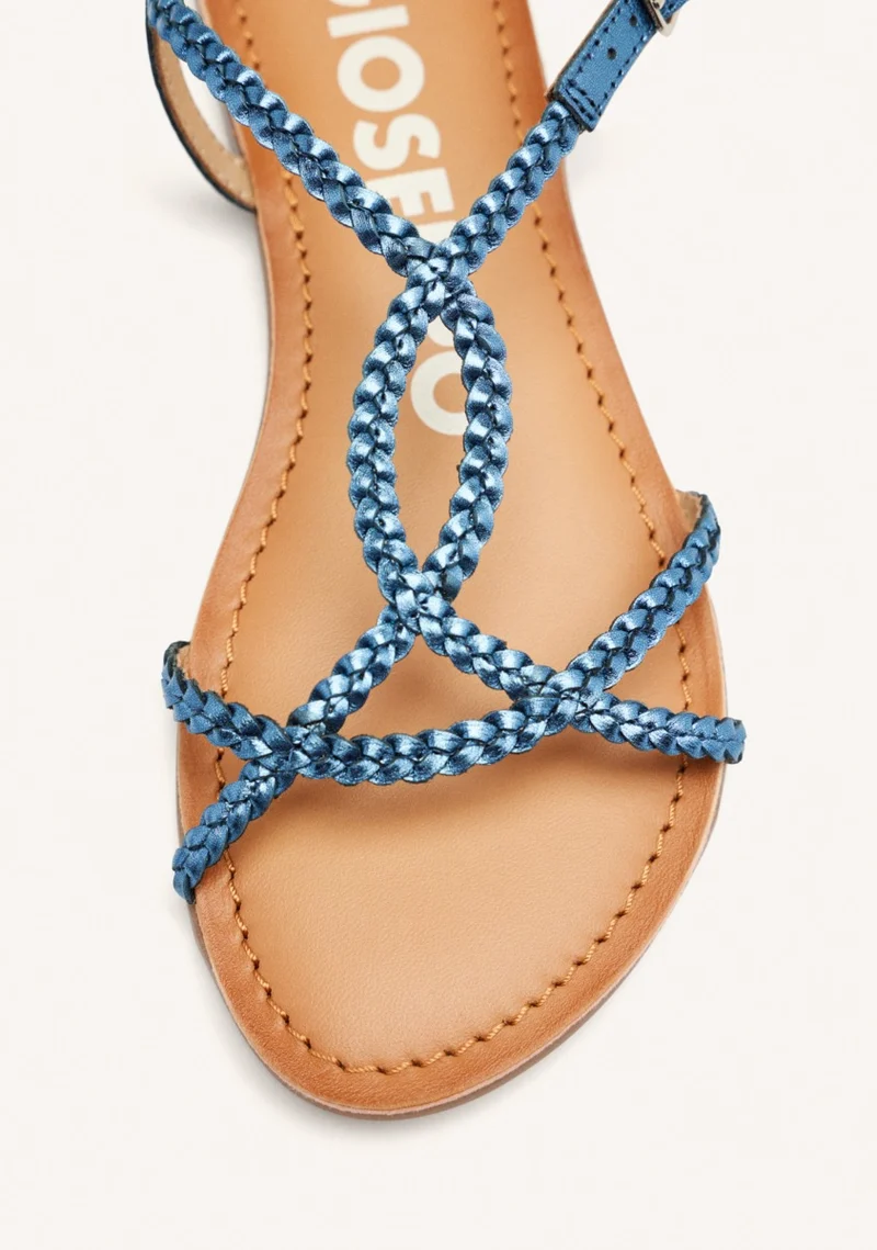 BRAIDED LEATHER SANDALS NIOAQUE