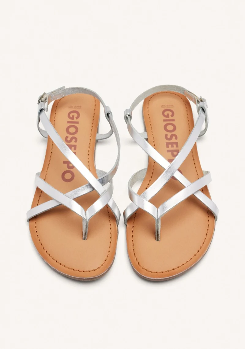 Lelex women's white roman sandals
