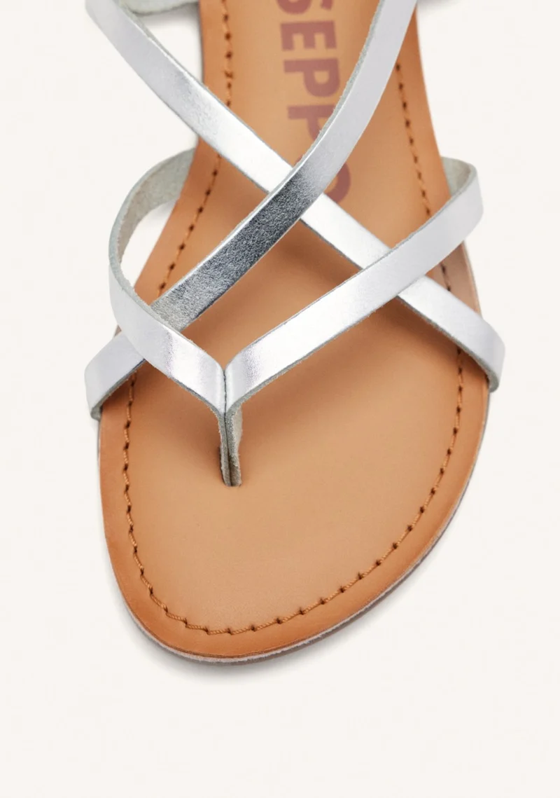 Lelex women's white roman sandals