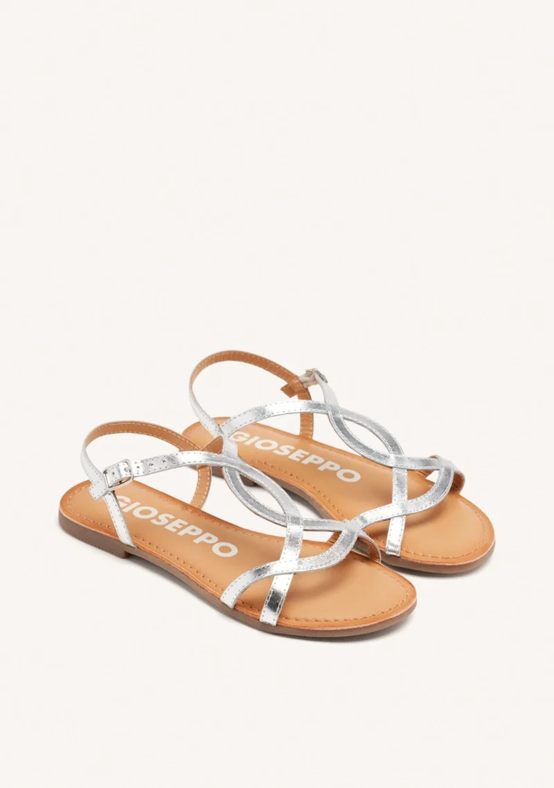 Lamim women's white sandals with thin straps