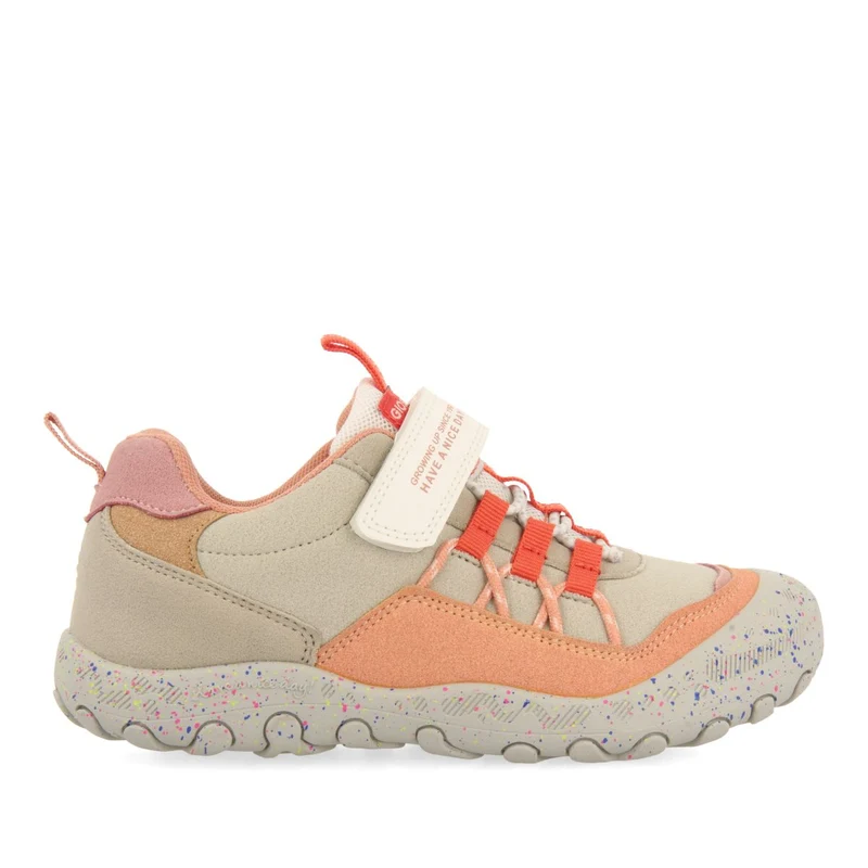 CORAL COLOR SNEAKERS WITH COLORFUL DETAILS AND ADJUSTABLE CLOSURES FOR GIRLS AND BOYS GILROY