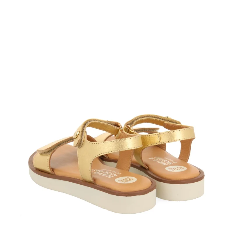 GOLDEN GREEK STYLE LEATHER SANDALS FOR GIRL AND BOY MALFA