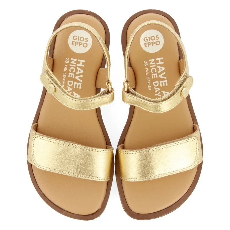 GOLDEN GREEK STYLE LEATHER SANDALS FOR GIRL AND BOY MALFA
