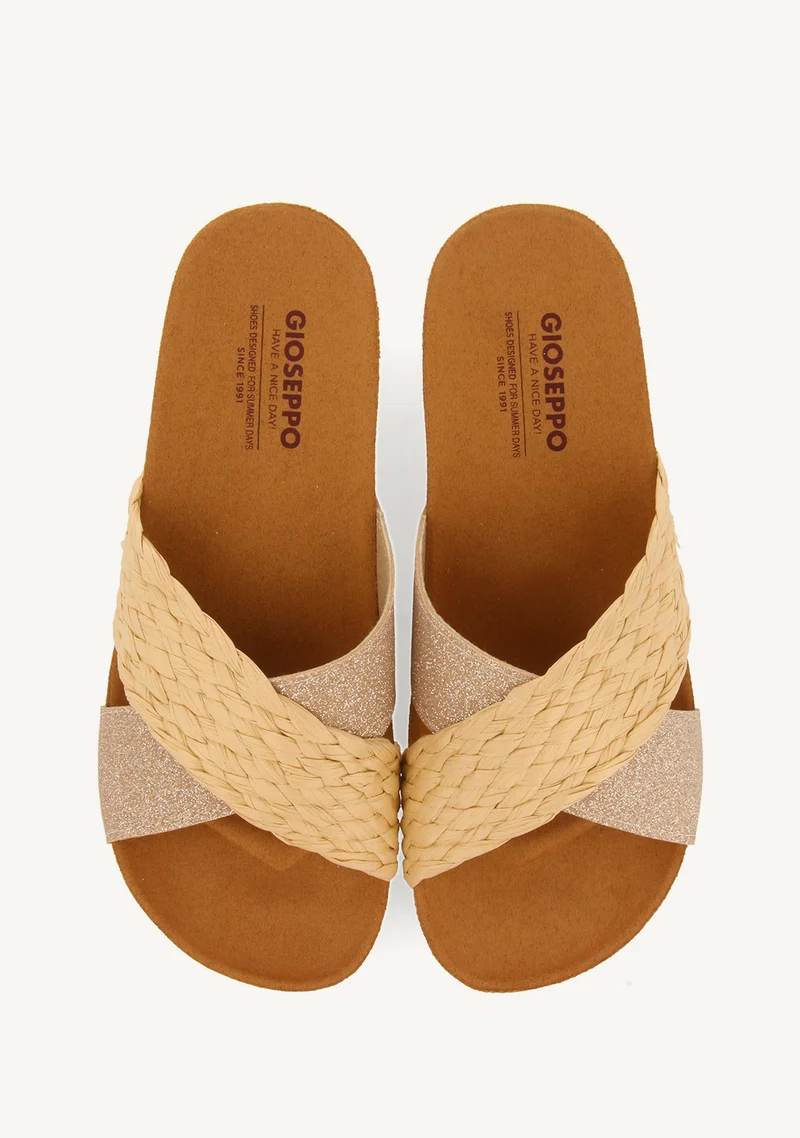 WEDGE SANDALS WITH NATURAL COLOR STRAPS FOR WOMEN GOULDS