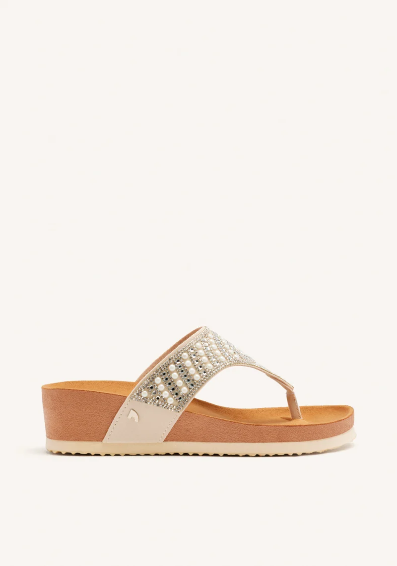 WEDGE SANDALS WITH EMBELLISHED STRAP FOR WOMEN BODMIN