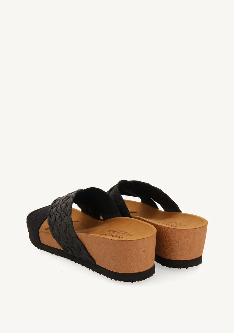 WEDGE SANDALS WITH BLACK STRAPS FOR WOMEN GOULDS