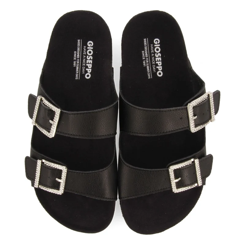 BLACK BIO-STYLE SANDALS WITH STRAPS AND BUCKLE FOR WOMEN ELDRIDGE