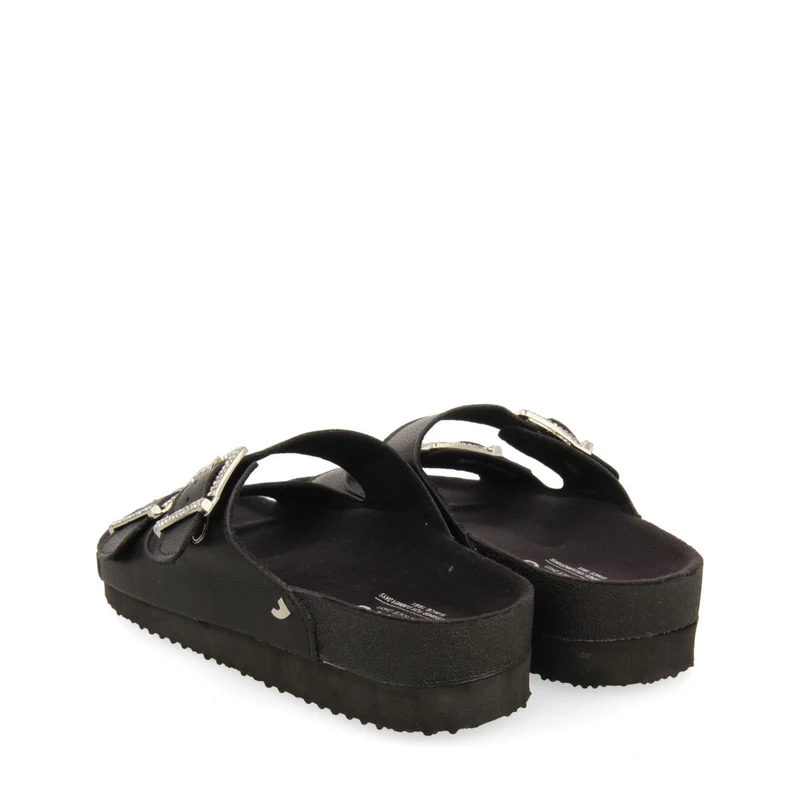 BLACK BIO-STYLE SANDALS WITH STRAPS AND BUCKLE FOR WOMEN ELDRIDGE