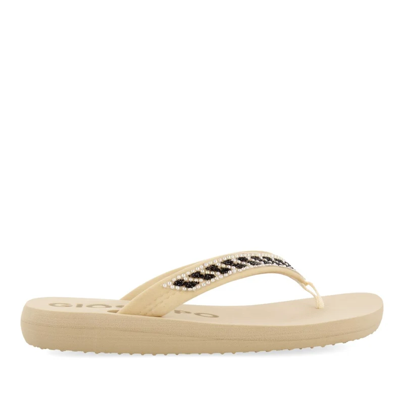 BEIGE SANDALS WITH CRYSTAL EMBELLISHMENT FOR WOMEN CARADON