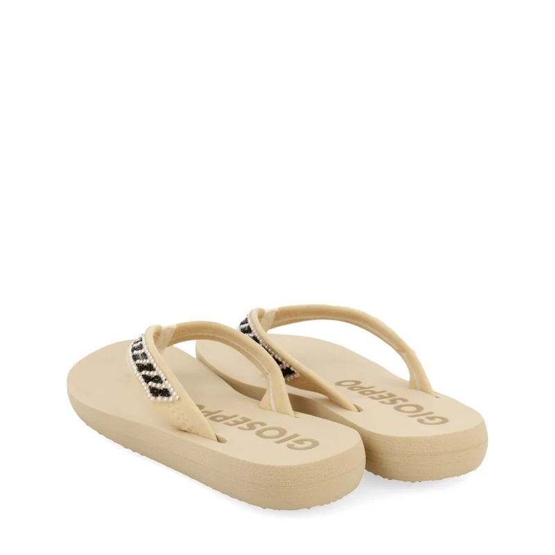 BEIGE SANDALS WITH CRYSTAL EMBELLISHMENT FOR WOMEN CARADON