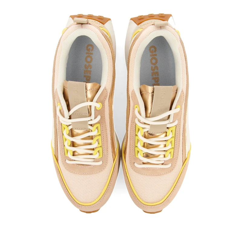 WHITE SNEAKERS WITH NUDE DETAILS FOR WOMEN BALLAGAT