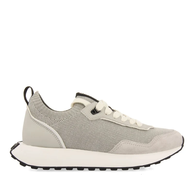 SILVER ELASTIC CUT SNEAKERS FOR WOMEN FINIQ