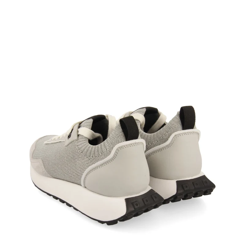 SILVER ELASTIC CUT SNEAKERS FOR WOMEN FINIQ