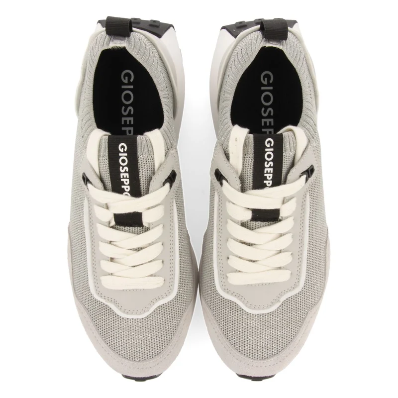 SILVER ELASTIC CUT SNEAKERS FOR WOMEN FINIQ