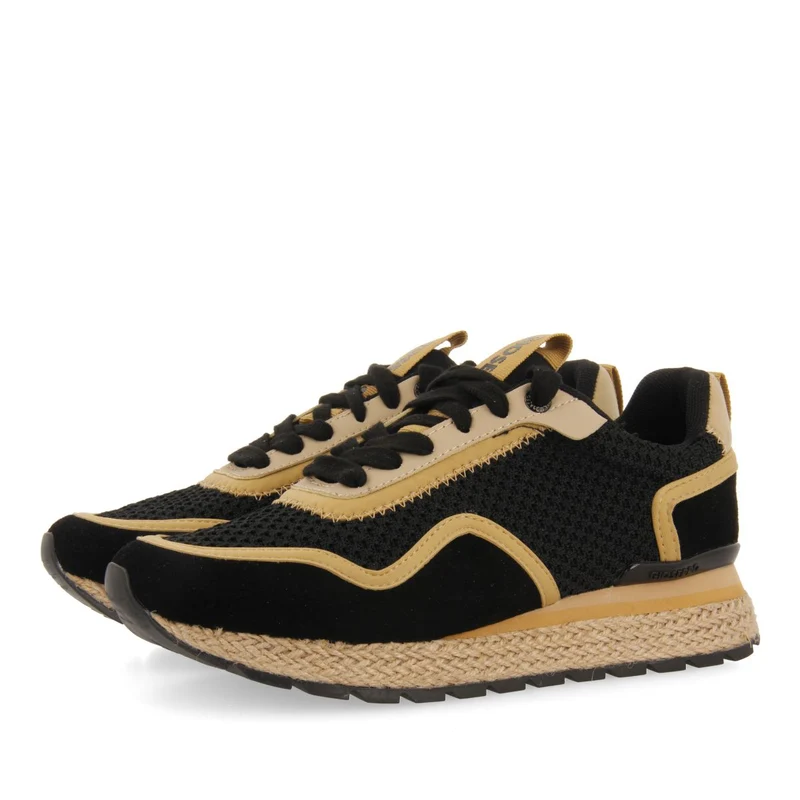 BLACK MEDITERRANEAN STYLE SNEAKERS FOR WOMEN RUKAJ