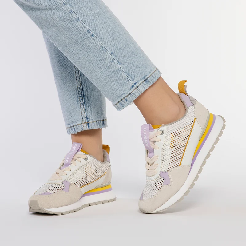 WHITE MESH SNEAKERS FOR WOMEN VAMO