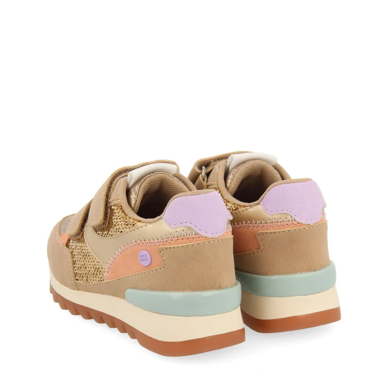 Biberw children's gold sequinned sneakers