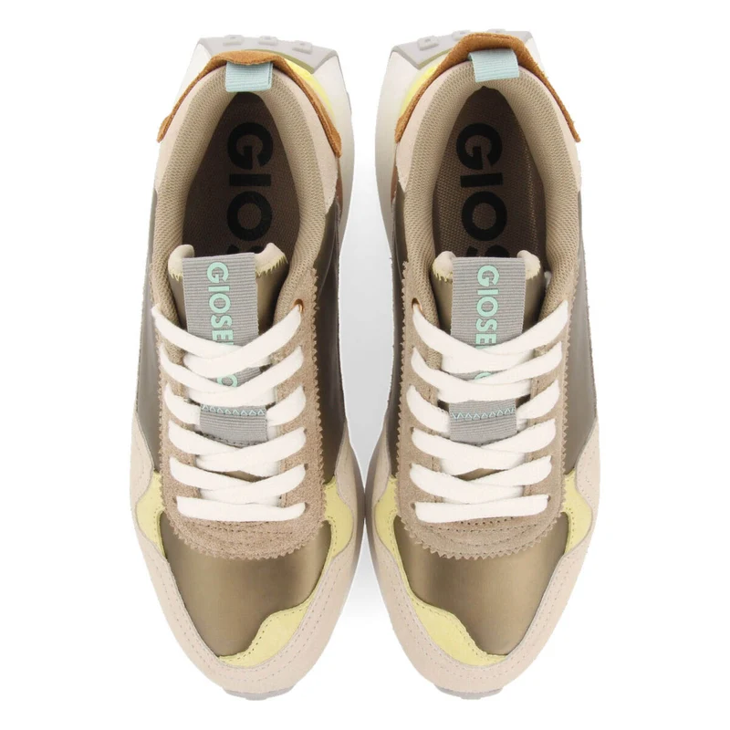 Selkirk women's gold retro sneakers with details