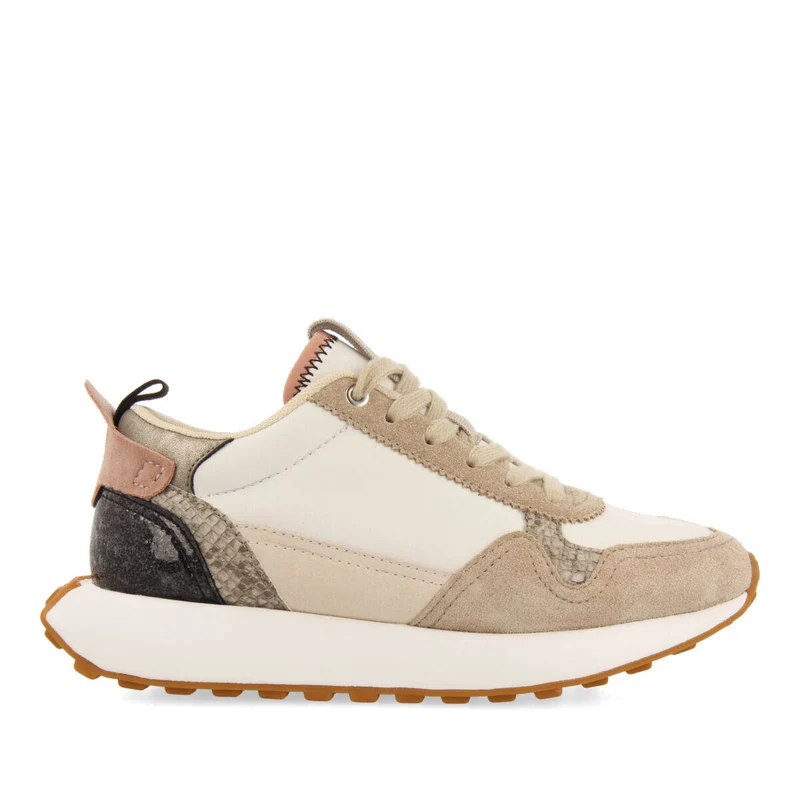 Killin women's white retro sneakers with glitter and prints