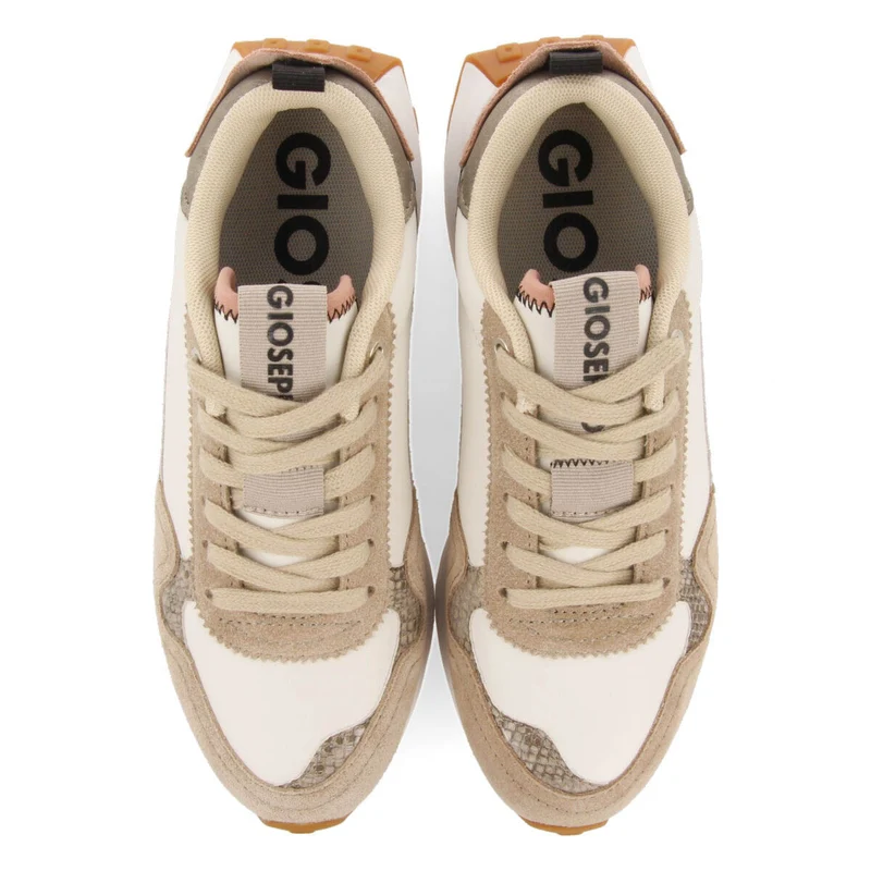 Killin women's white retro sneakers with glitter and prints