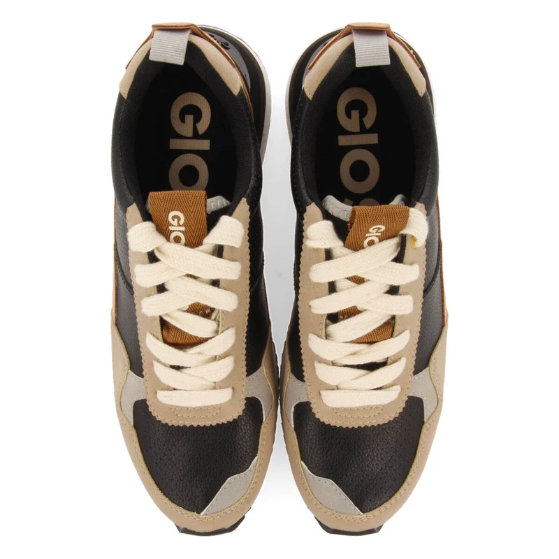 Davis women's black sneakers with multicoloured details