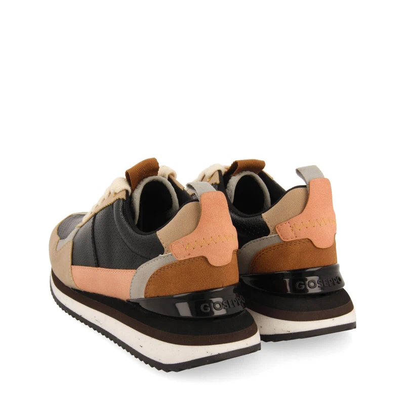 Davis women's black sneakers with multicoloured details