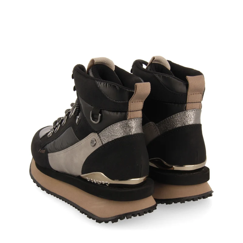 Ferney women's black mountain boot-style sneakers with details