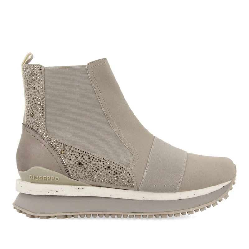 Eggedal women's grey chelsea boot-style sneakers with crystals