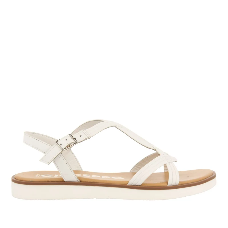 WHITE LEATHER SANDALS WITH STRAPS FOR WOMEN IN CORNWALL