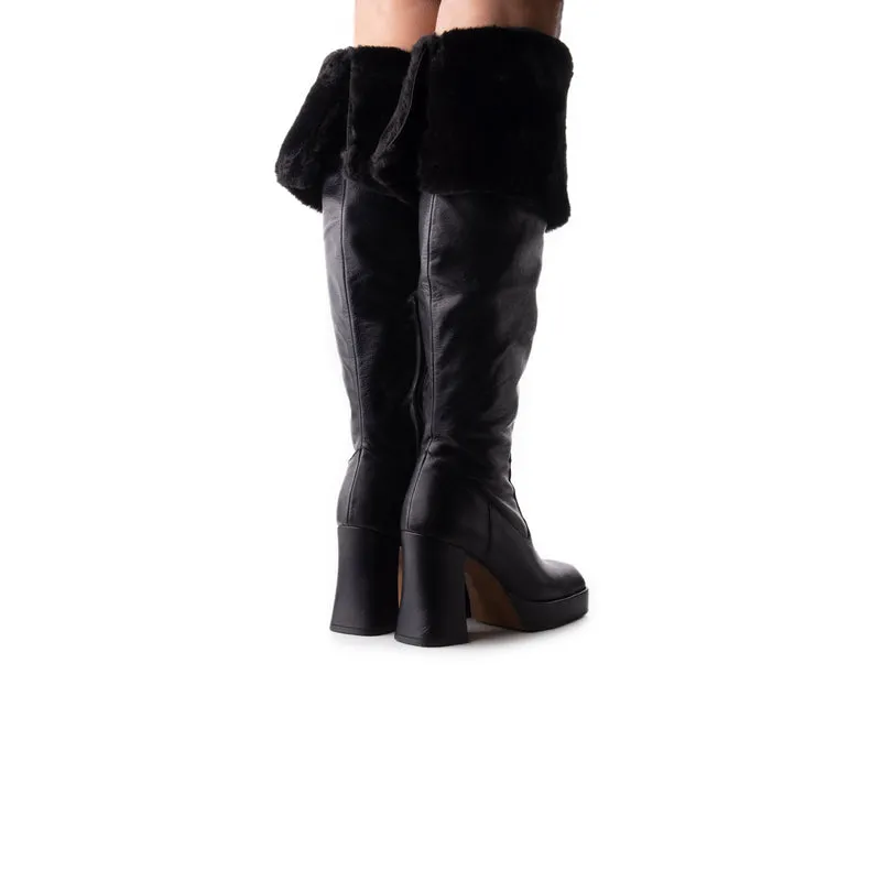 Kelani Black Leather