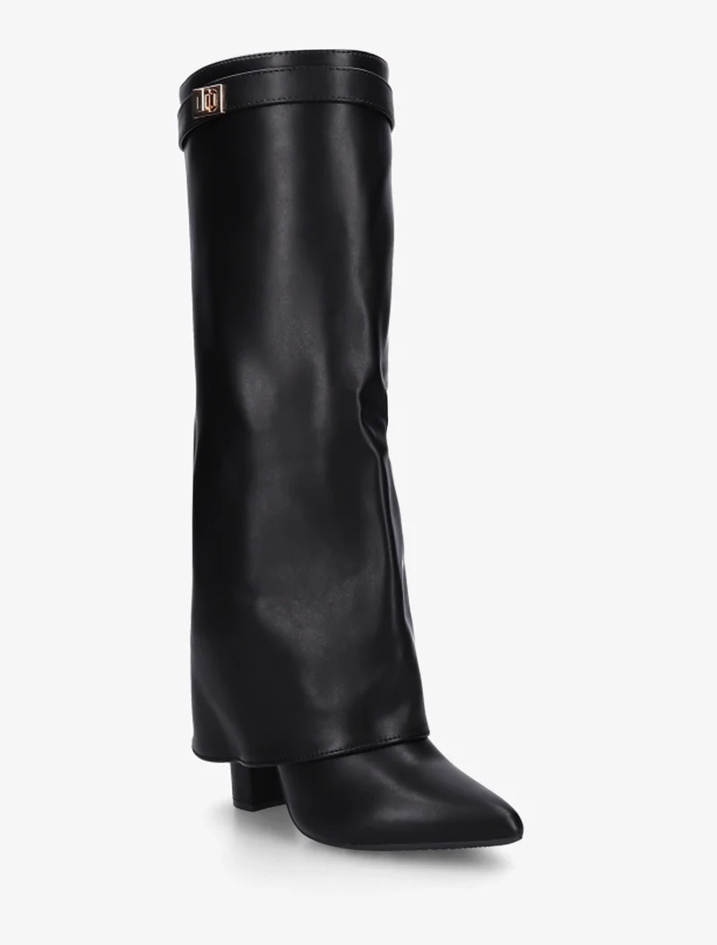 Bottes en simili à revers - Noir