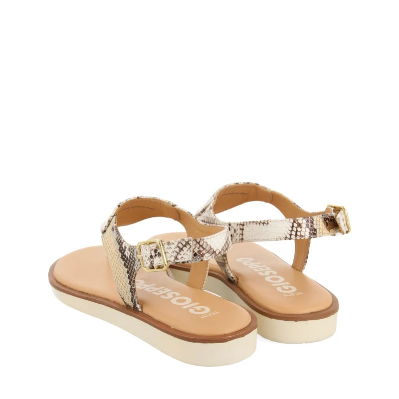 OFF-WHITE SNAKE PRINT LEATHER SANDALS FOR WOMEN XIBER