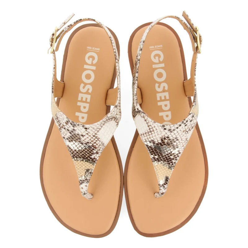 OFF-WHITE SNAKE PRINT LEATHER SANDALS FOR WOMEN XIBER