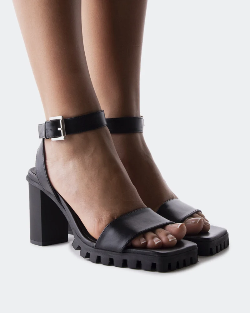 Revika Black Leather