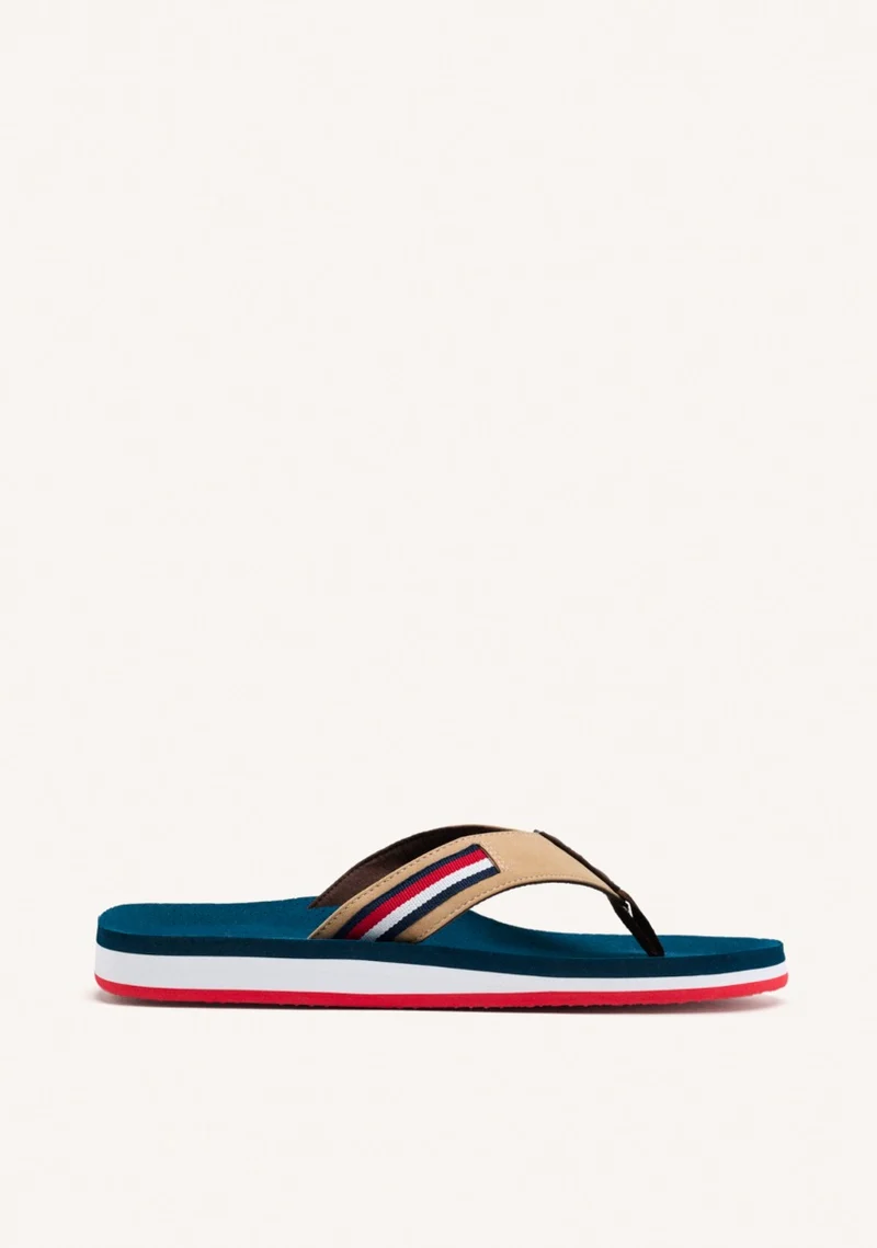 BLUE NAVY FLIP-FLOPS WITH COLOR CONTRASTS FOR MEN COLTON