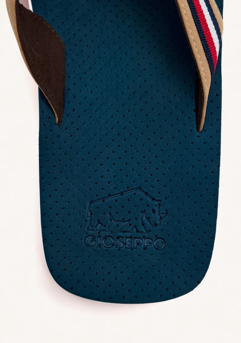 BLUE NAVY FLIP-FLOPS WITH COLOR CONTRASTS FOR MEN COLTON