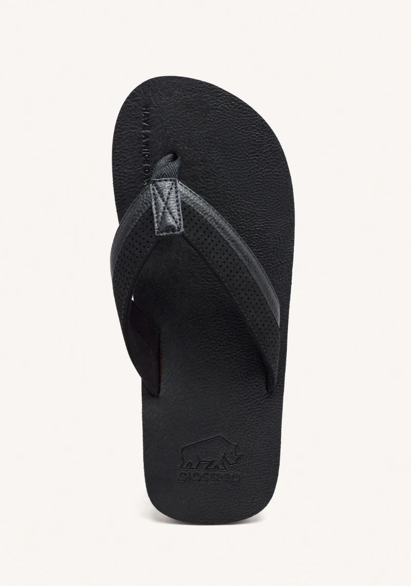 BLACK FLIP-FLOPS WITH TWO-TONE CUT FOR MEN BRENT