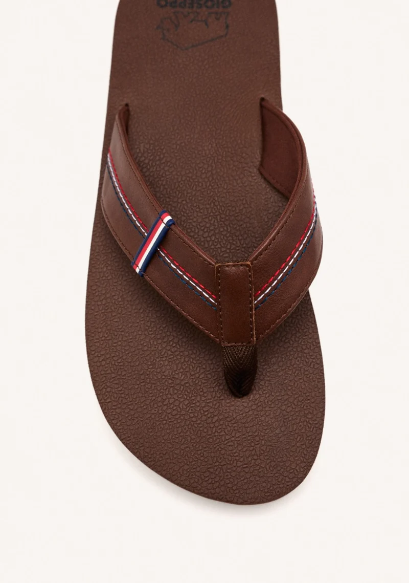 BROWN SANDALS WITH COLORFUL DETAILS FOR MEN CUTLER