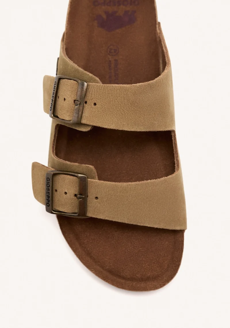 LEATHER SKIN COLOR SANDALS WITH BIO SOLE FOR MEN VIZZINI