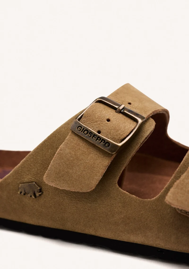 LEATHER SKIN COLOR SANDALS WITH BIO SOLE FOR MEN VIZZINI