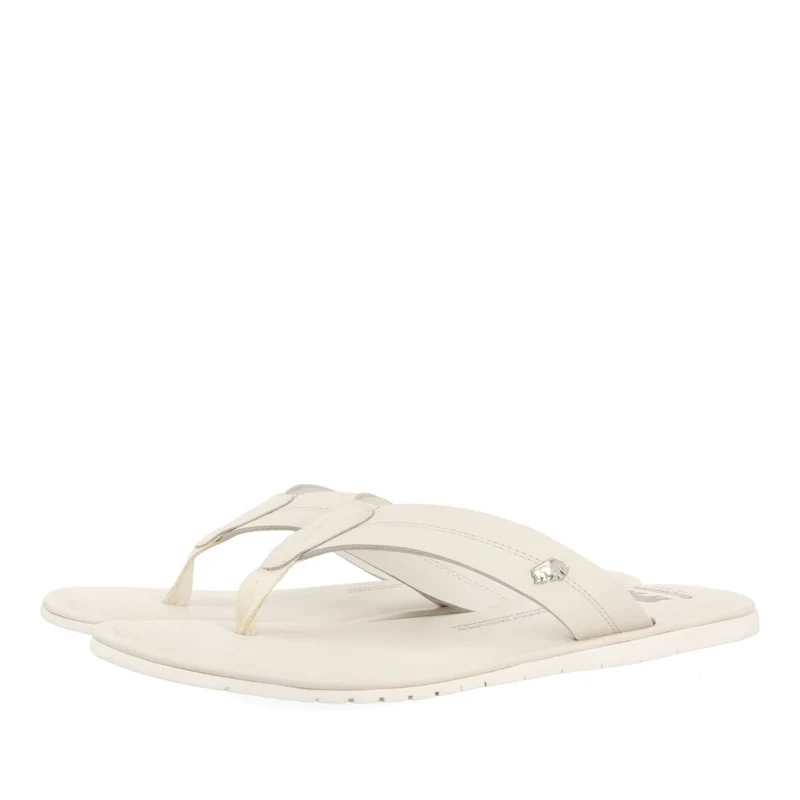 WHITE LEATHER FLIP FLOPS FOR MEN WASCO