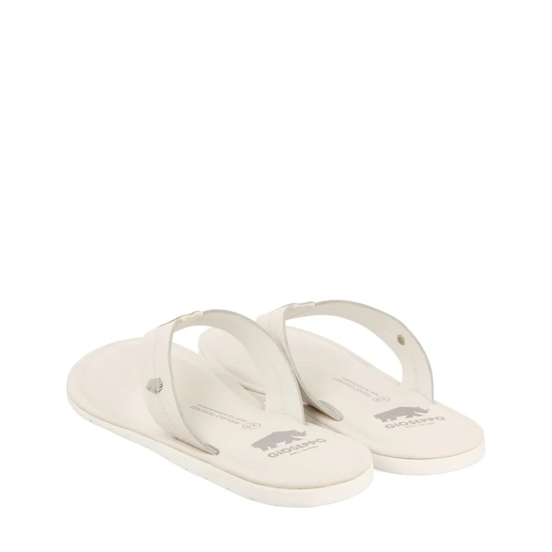 WHITE LEATHER FLIP FLOPS FOR MEN WASCO