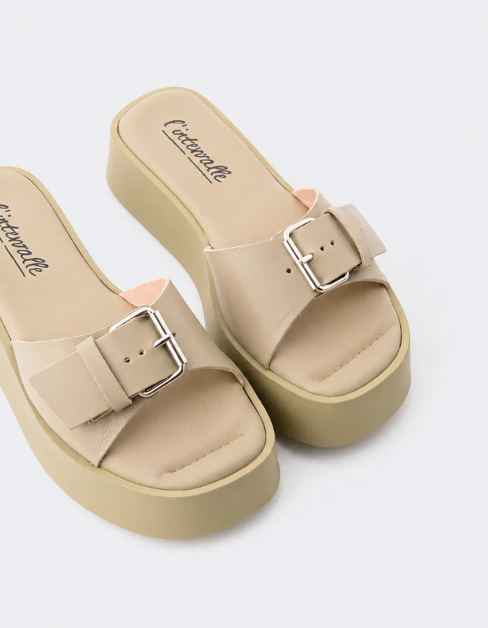 Sweets Light Khaki Leather